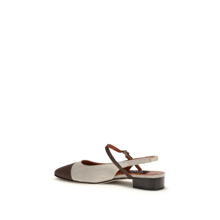 Women’s Carel Paris Beige Cotton Ballet Flats