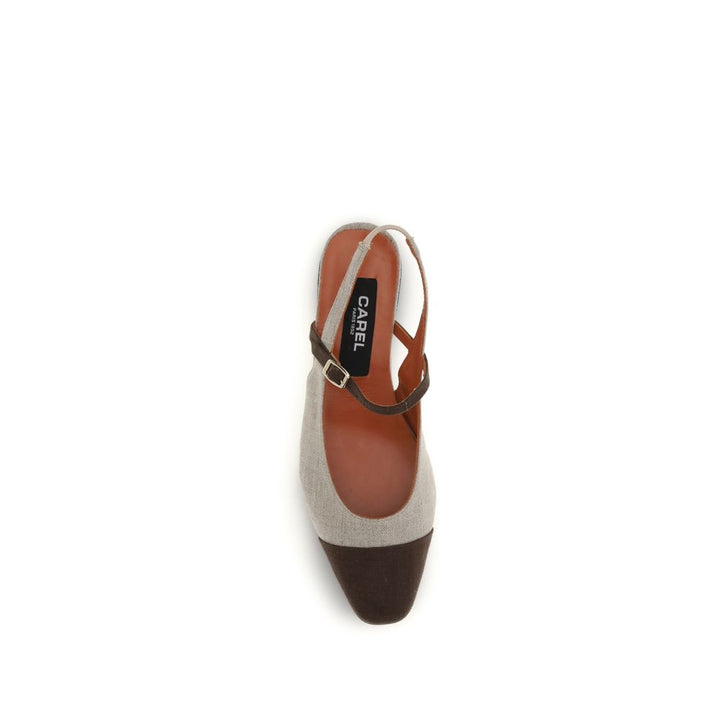 Women’s Carel Paris Beige Cotton Ballet Flats