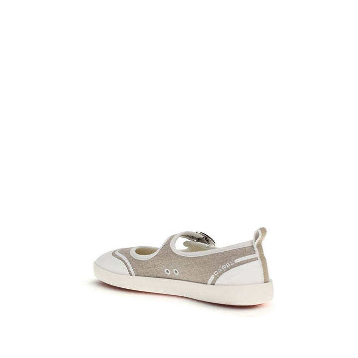 Women’s Carel Paris Beige Cotton Ballet Flats