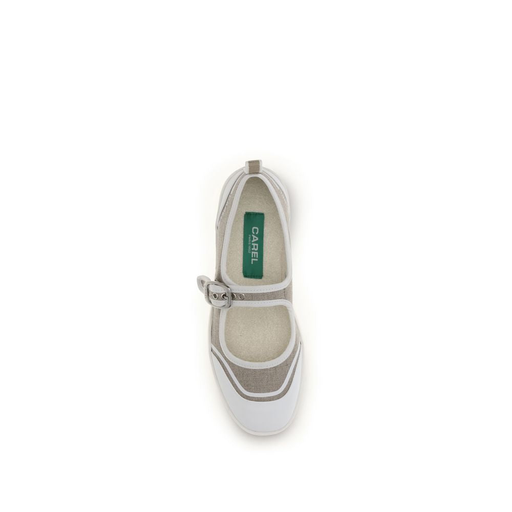 Women’s Carel Paris Beige Cotton Ballet Flats