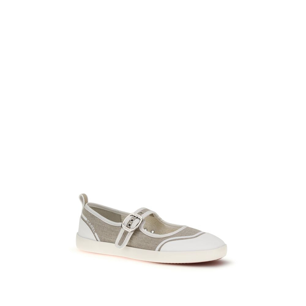 Women’s Carel Paris Beige Cotton Ballet Flats