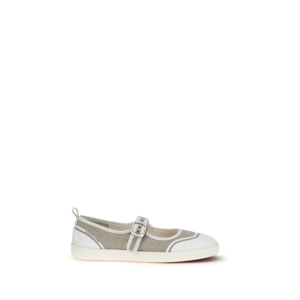 Women’s Carel Paris Beige Cotton Ballet Flats