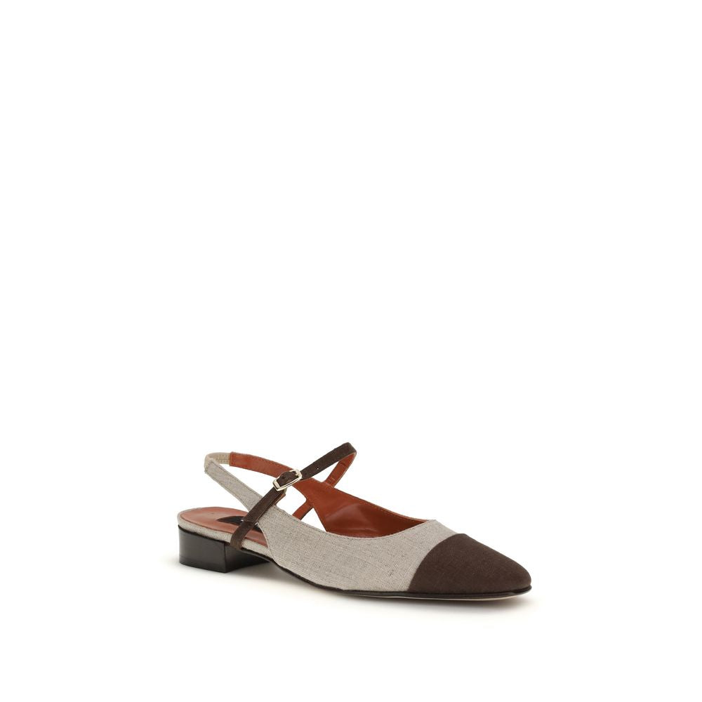 Women’s Carel Paris Beige Cotton Ballet Flats