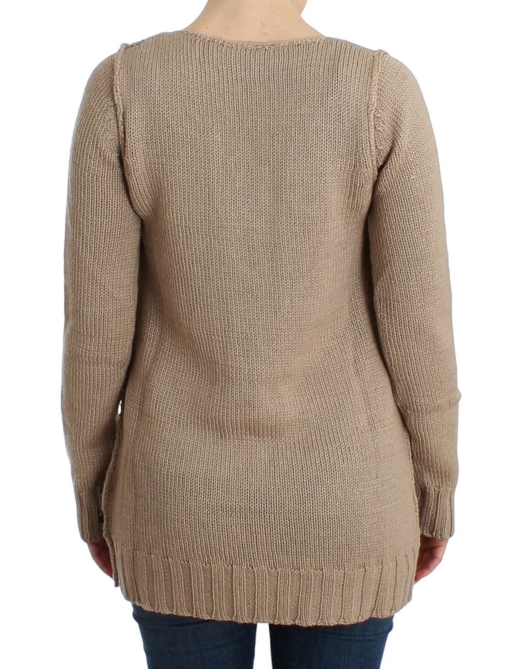 Women’s Cavalli Beige Knitted Wool Sweater