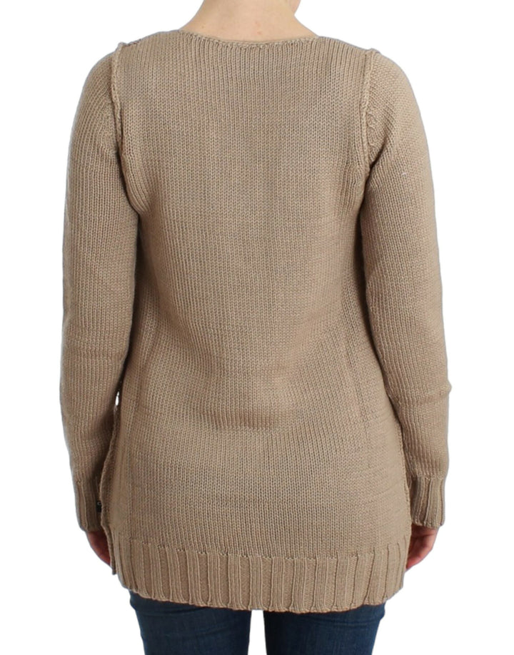 Women’s Cavalli Beige Knitted Wool Sweater