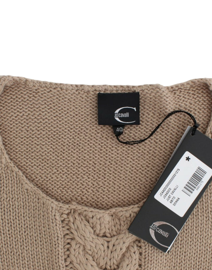 Women’s Cavalli Beige Knitted Wool Sweater