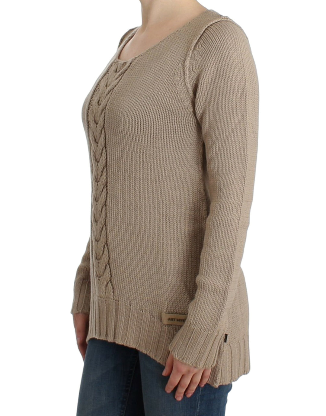 Women’s Cavalli Beige Knitted Wool Sweater