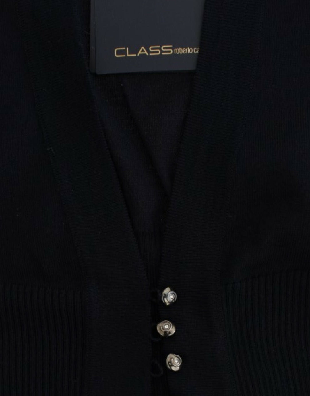 Women’s Cavalli Black Cropped Wool Cardigan