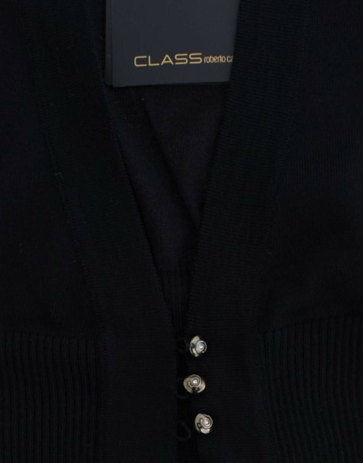 Women’s Cavalli Black Cropped Wool Cardigan