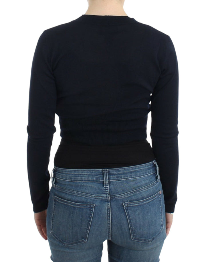 Women’s Cavalli Black Cropped Wool Cardigan
