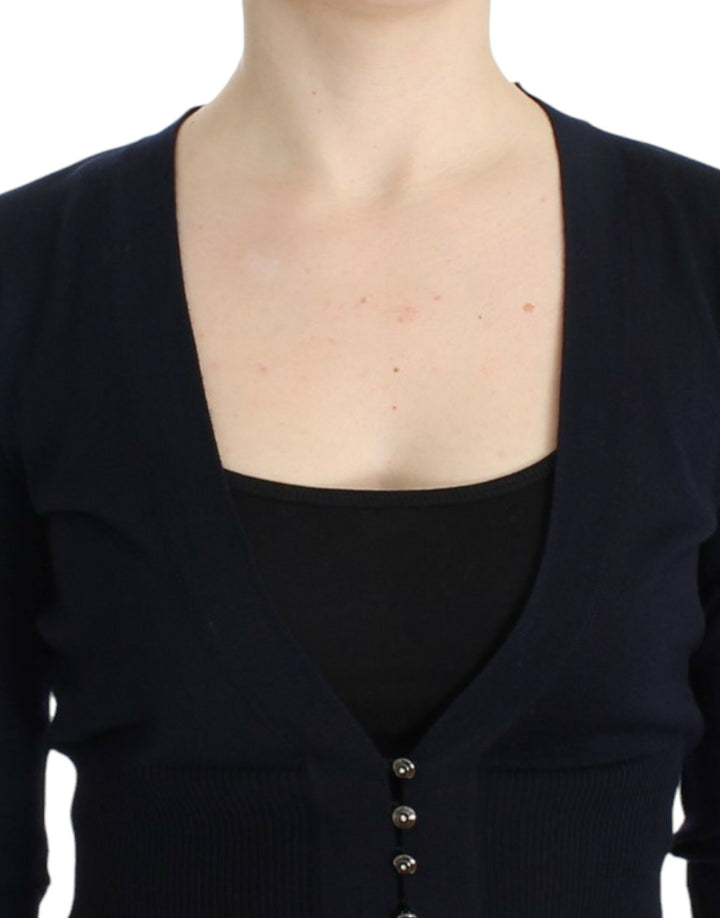 Women’s Cavalli Black Cropped Wool Cardigan