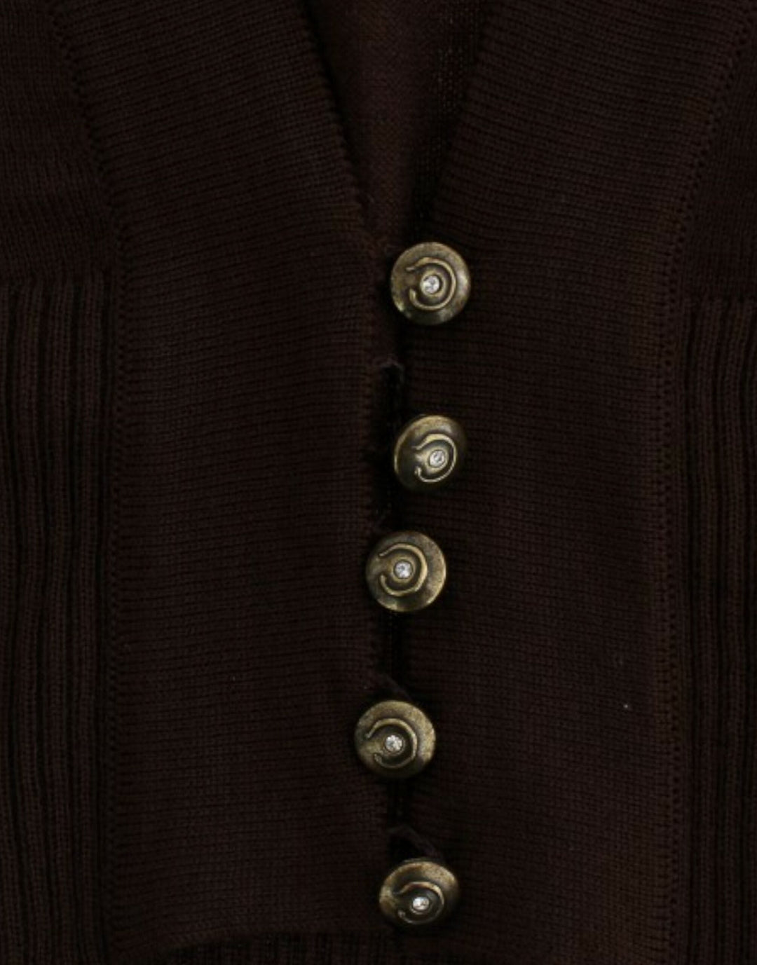 Women’s Cavalli Brown Cropped Wool Cardigan