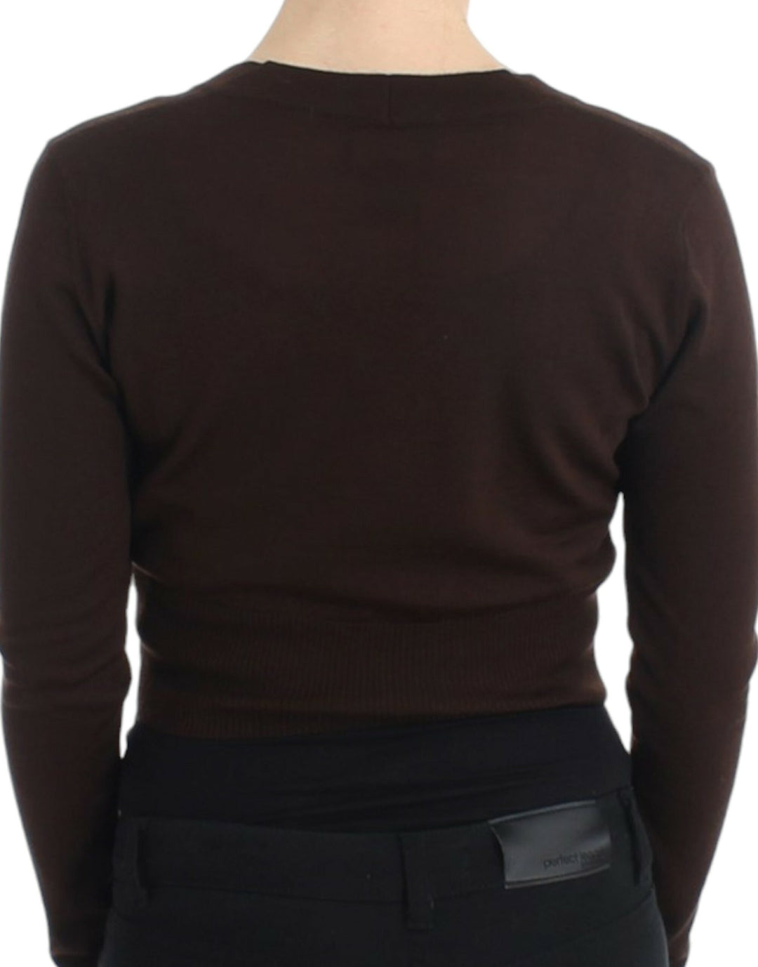 Women’s Cavalli Brown Cropped Wool Cardigan