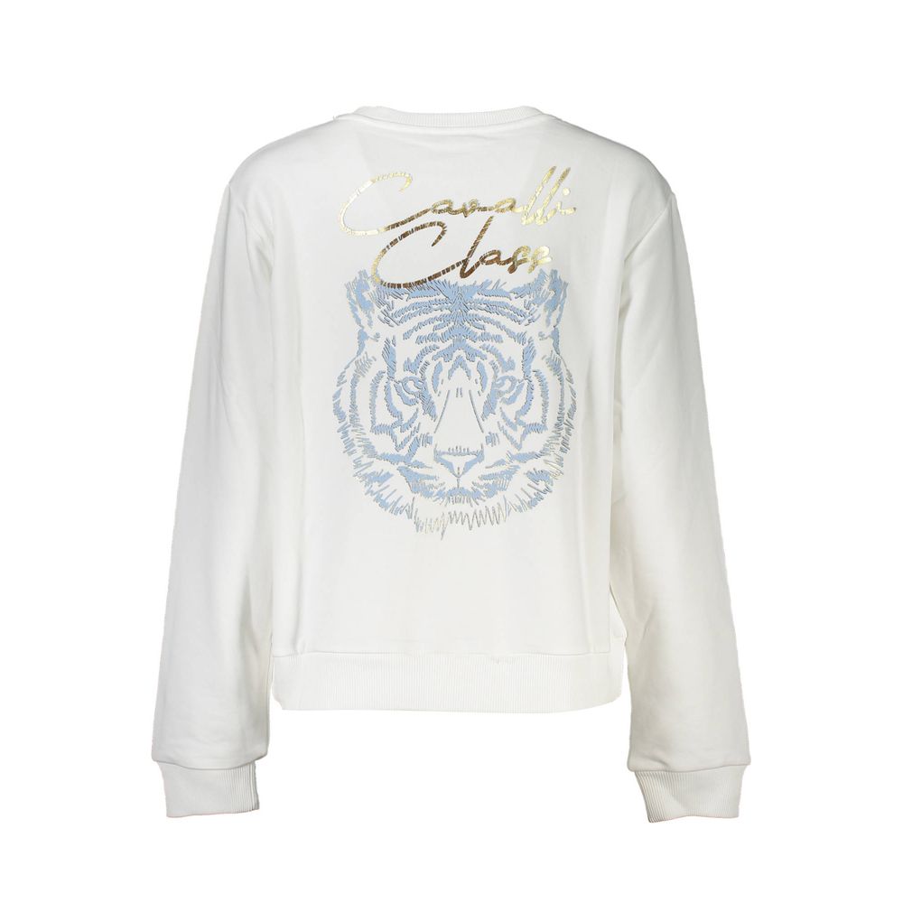 Women’s Cavalli Class Bianco Cotton Women Sweatshirt