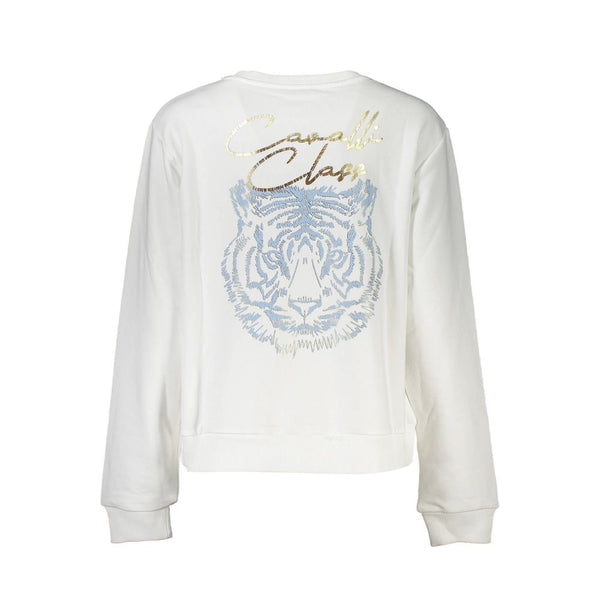 Women’s Cavalli Class Bianco Cotton Women Sweatshirt