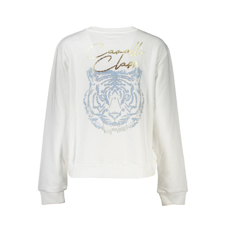 Women’s Cavalli Class Bianco Cotton Women Sweatshirt