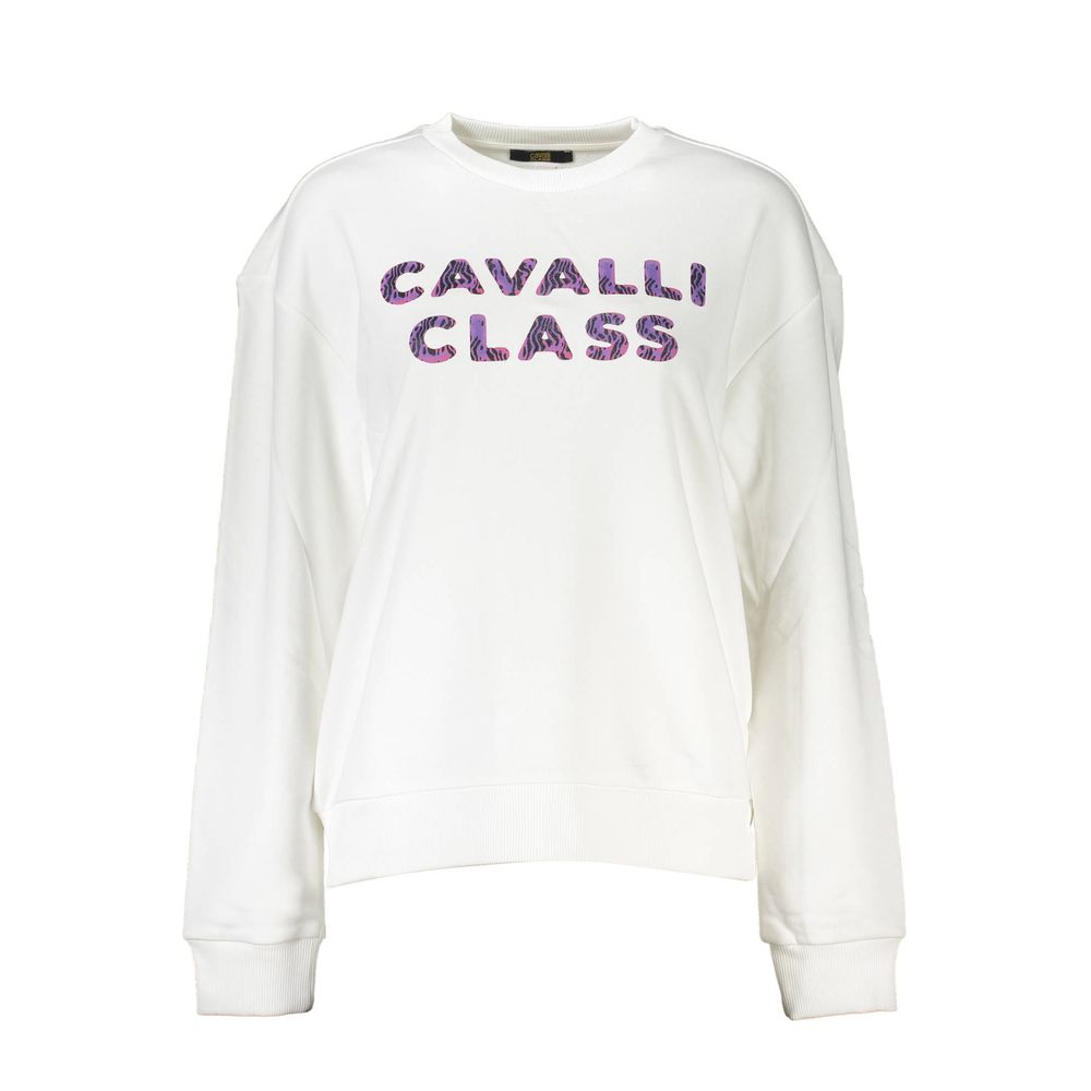 Women’s Cavalli Class Bianco Cotton Women Sweatshirt