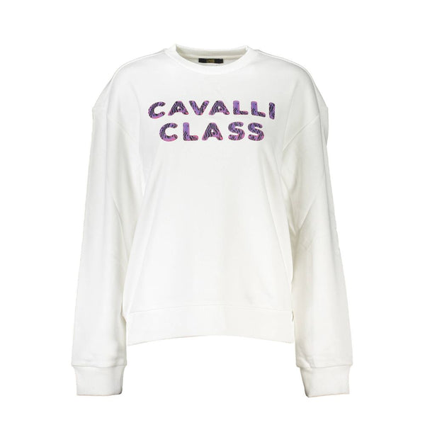 Women’s Cavalli Class Bianco Cotton Women Sweatshirt
