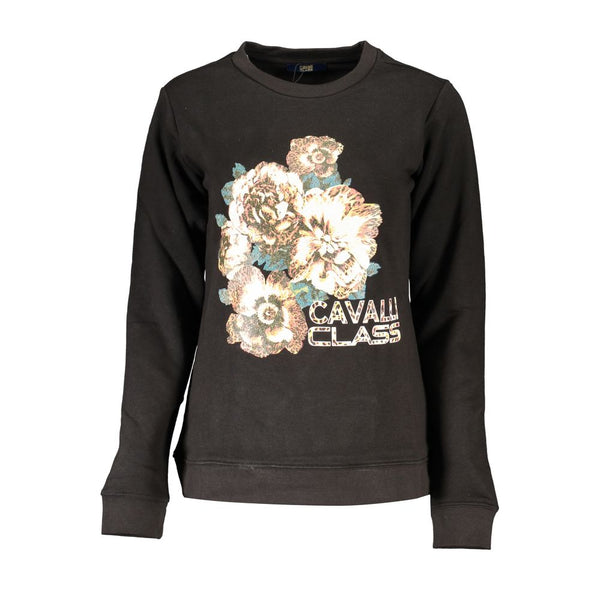 Women’s Cavalli Class Black Cotton Women Sweatshirt