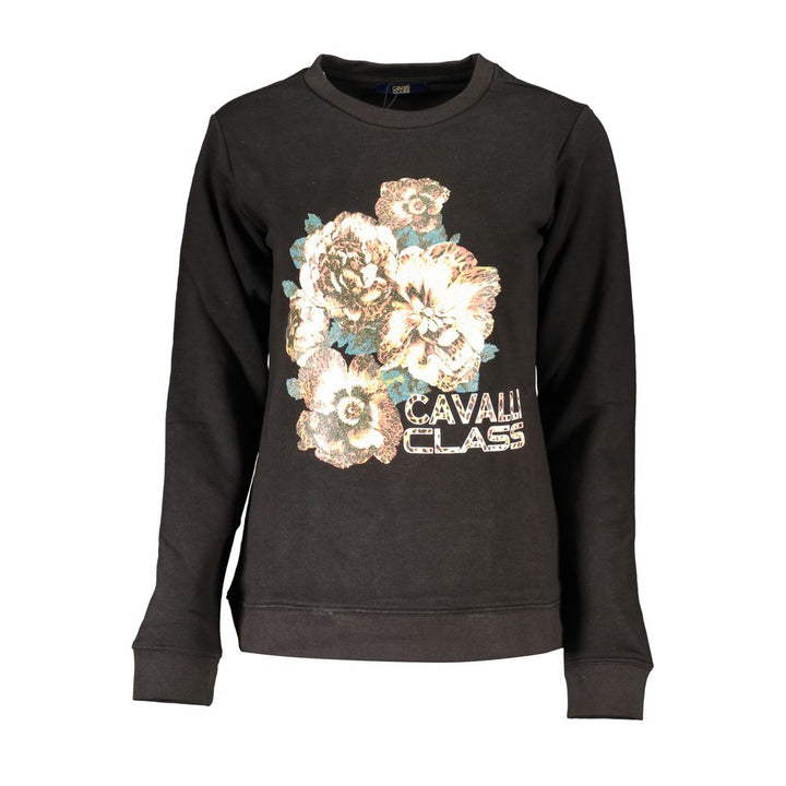 Women’s Cavalli Class Black Cotton Women Sweatshirt