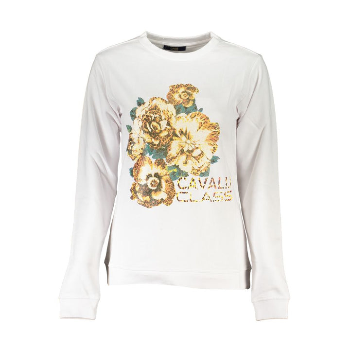 Women’s Cavalli Class White Cotton Sweater
