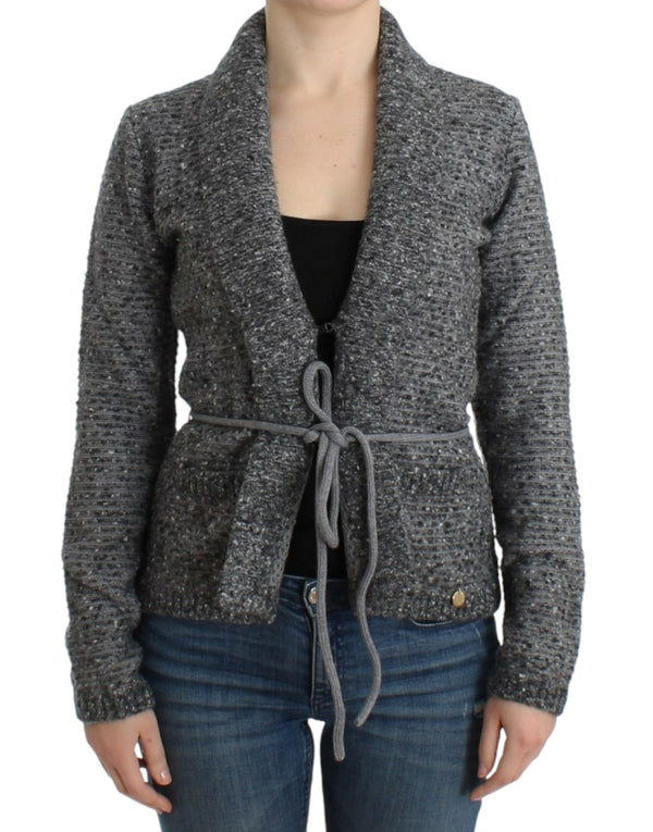 Women’s Cavalli Gray Wool Knitted Cardigan