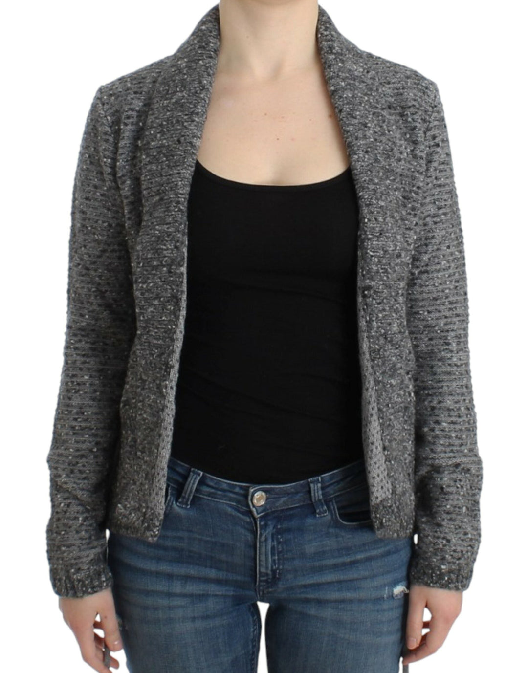 Women’s Cavalli Gray Wool Knitted Cardigan