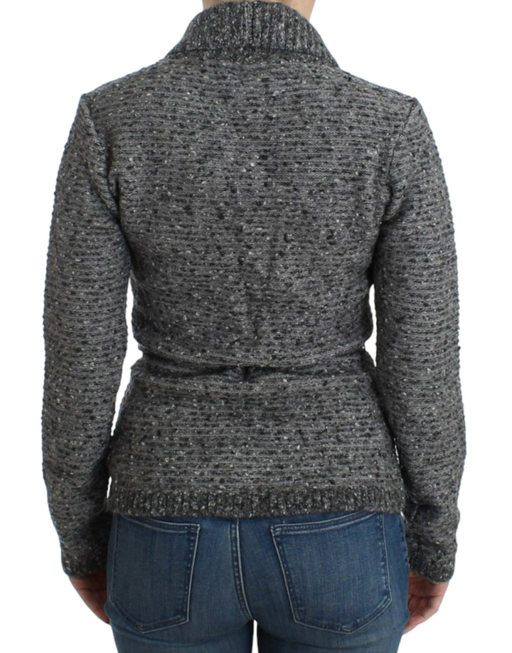 Women’s Cavalli Gray Wool Knitted Cardigan