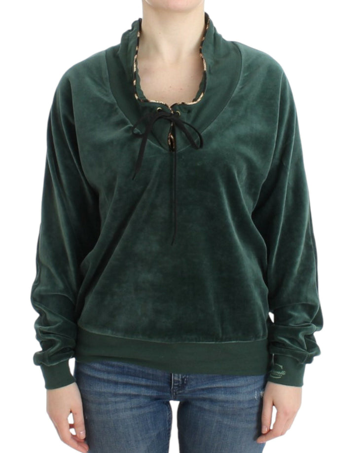 Women’s Cavalli Green Velvet Cotton Sweater