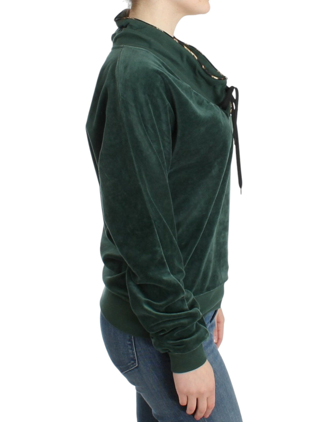 Women’s Cavalli Green Velvet Cotton Sweater