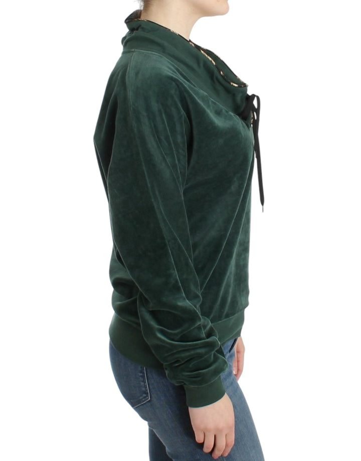 Women’s Cavalli Green Velvet Cotton Sweater