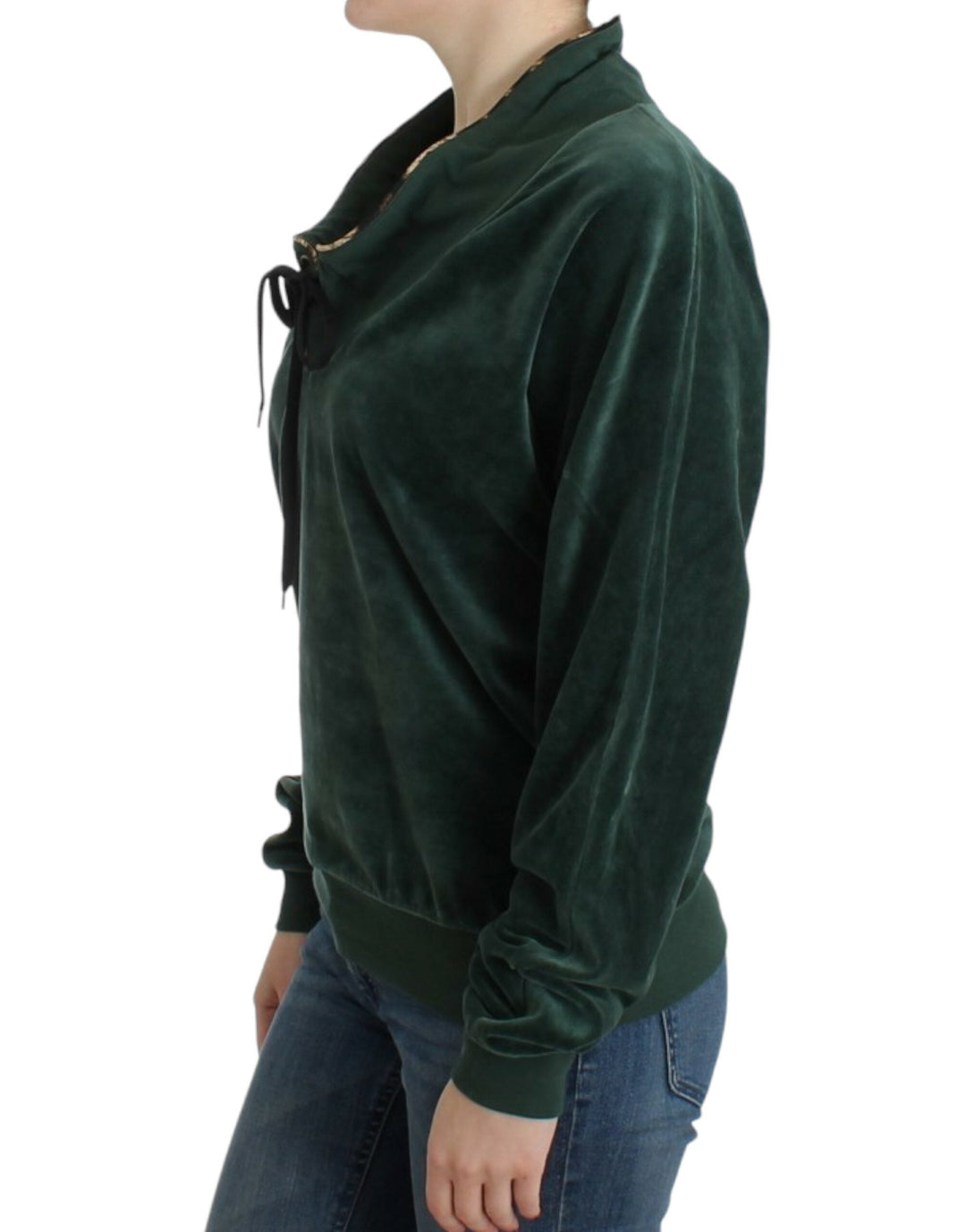 Women’s Cavalli Green Velvet Cotton Sweater