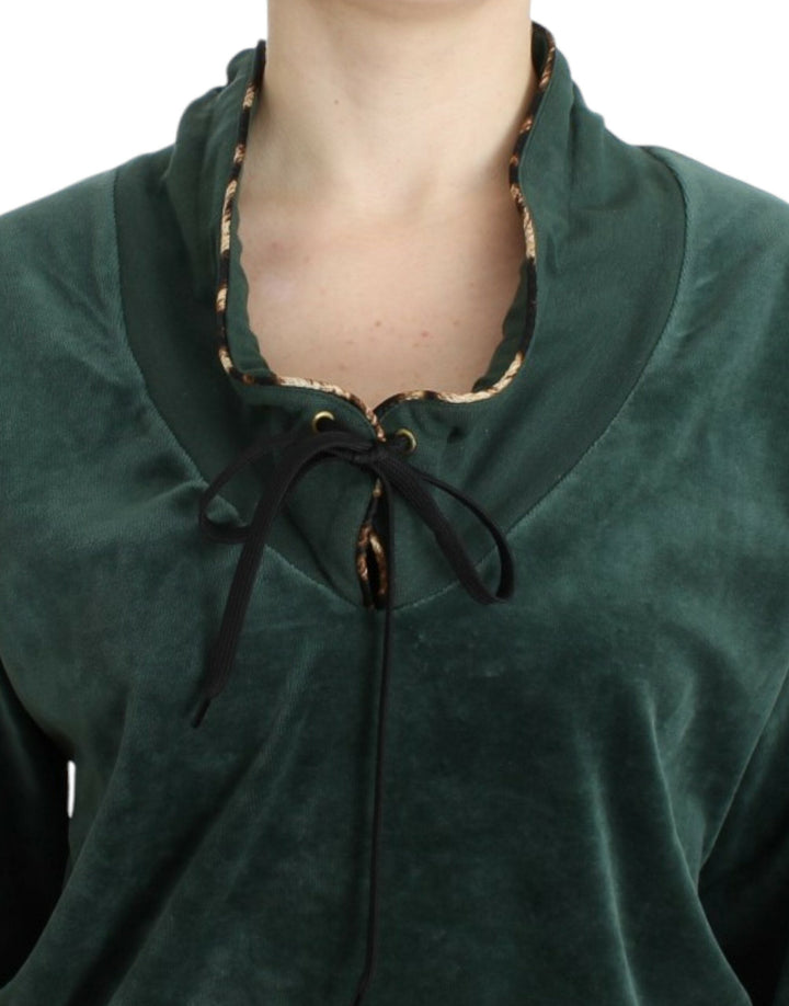 Women’s Cavalli Green Velvet Cotton Sweater