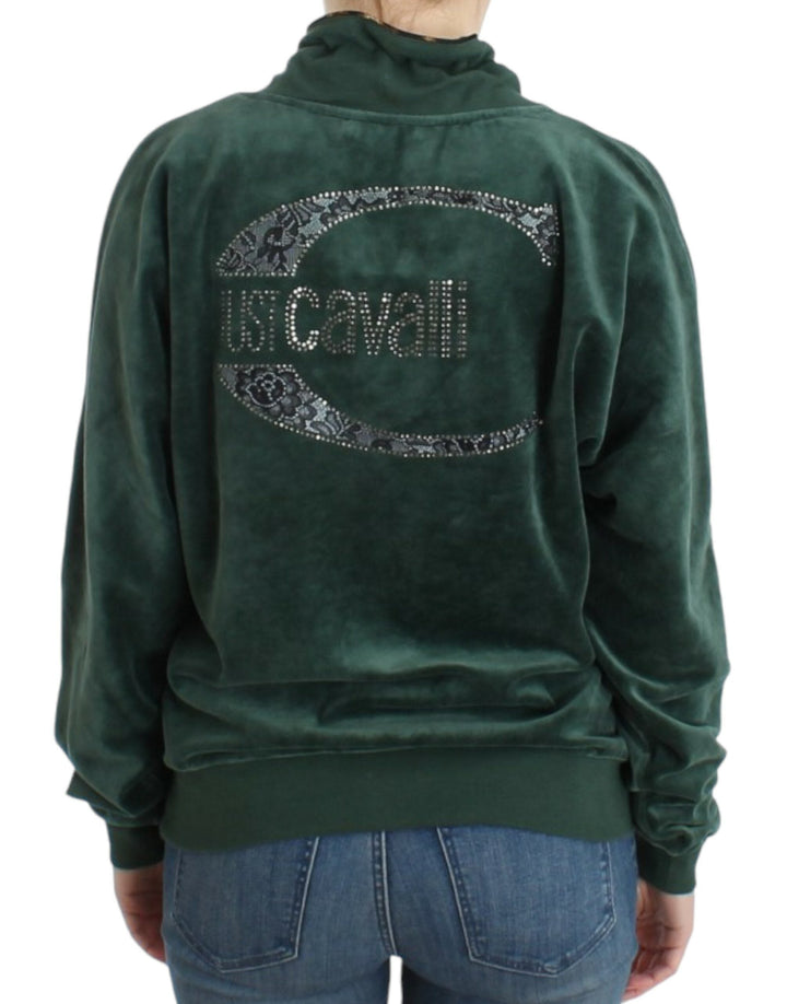 Women’s Cavalli Green Velvet Cotton Sweater