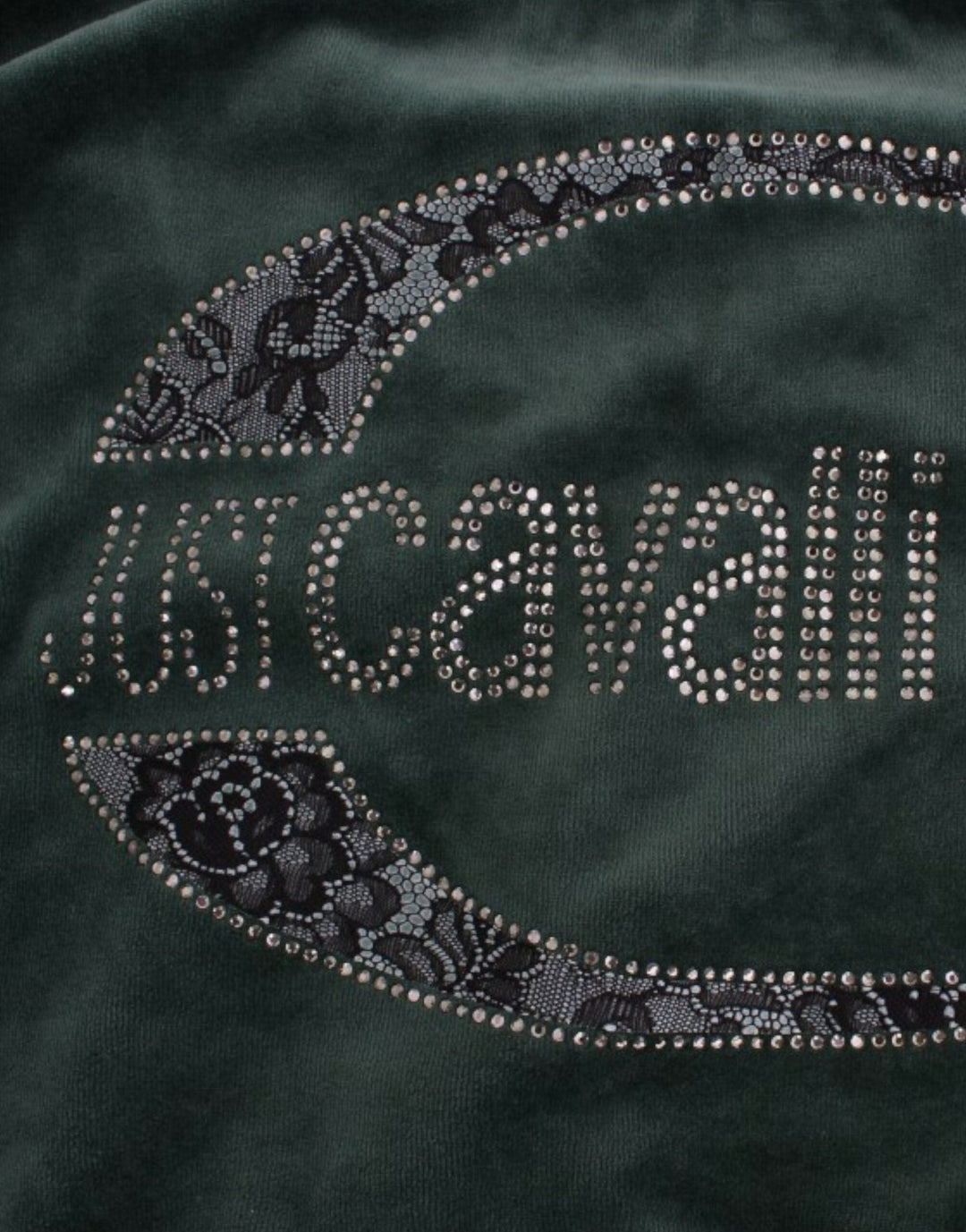 Women’s Cavalli Green Velvet Cotton Sweater