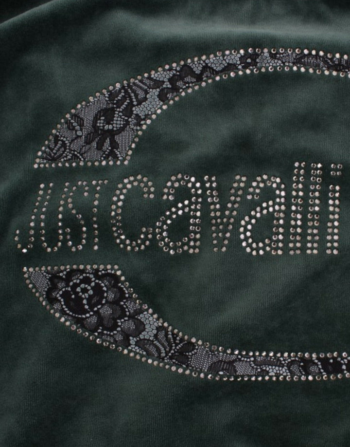 Women’s Cavalli Green Velvet Cotton Sweater