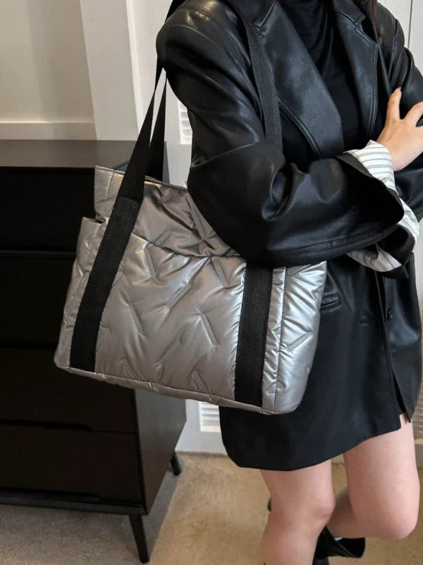 Women’s Chic Large Polyester Shopping Bag for Fragrance Essentials