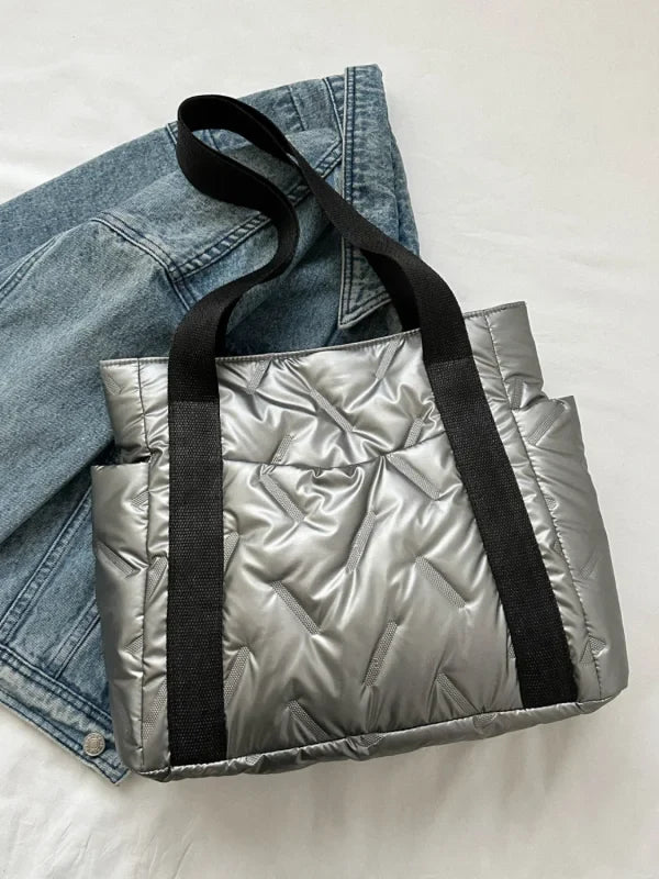 Women’s Chic Large Polyester Shopping Bag for Fragrance Essentials