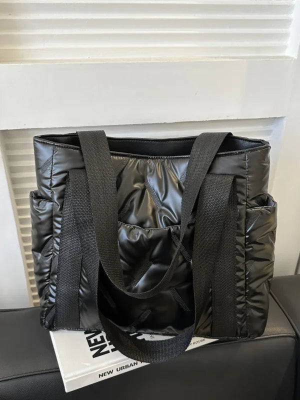 Women’s Chic Large Polyester Shopping Bag for Fragrance Essentials