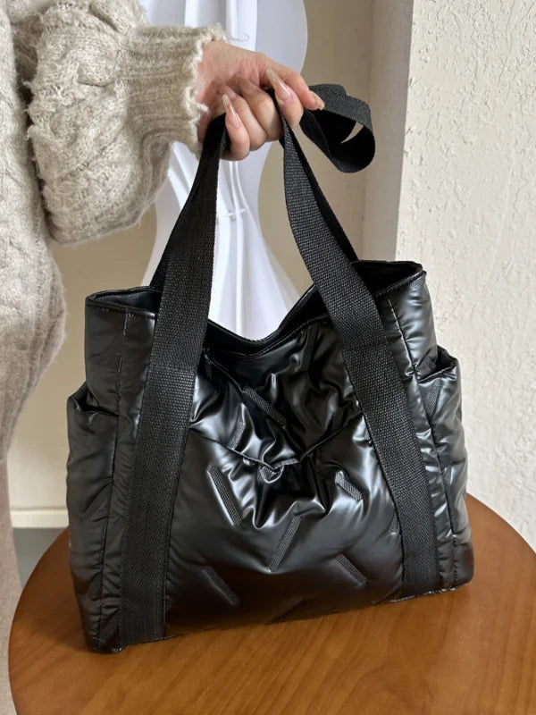 Women’s Chic Large Polyester Shopping Bag for Fragrance Essentials