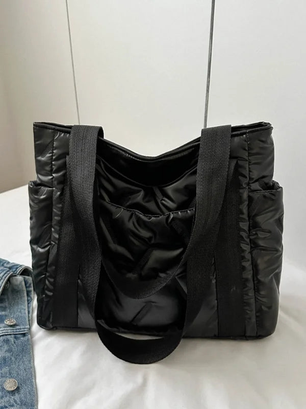 Women’s Chic Large Polyester Shopping Bag for Fragrance Essentials