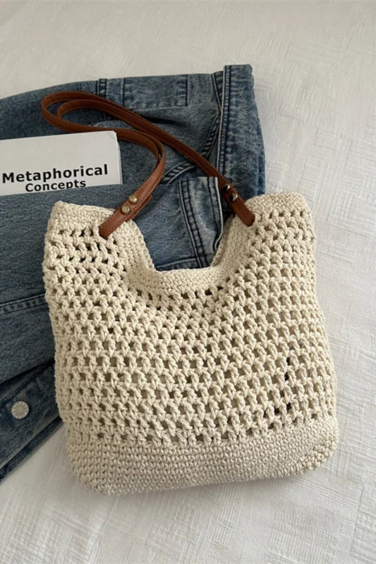 Women’s Chic Medium Cotton Shopping Bag with Spacious Design