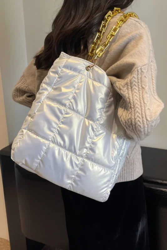 Women’s Chic Medium Polyester Shoulder Bag in Sleek Modern Style