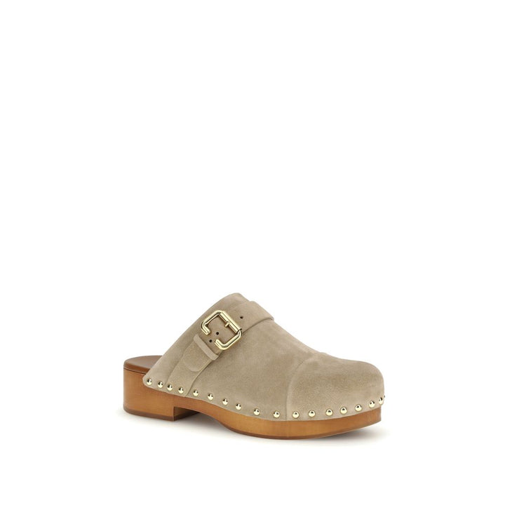 Women’s Chloé Beige Calf Leather Bos Taurus Clogs