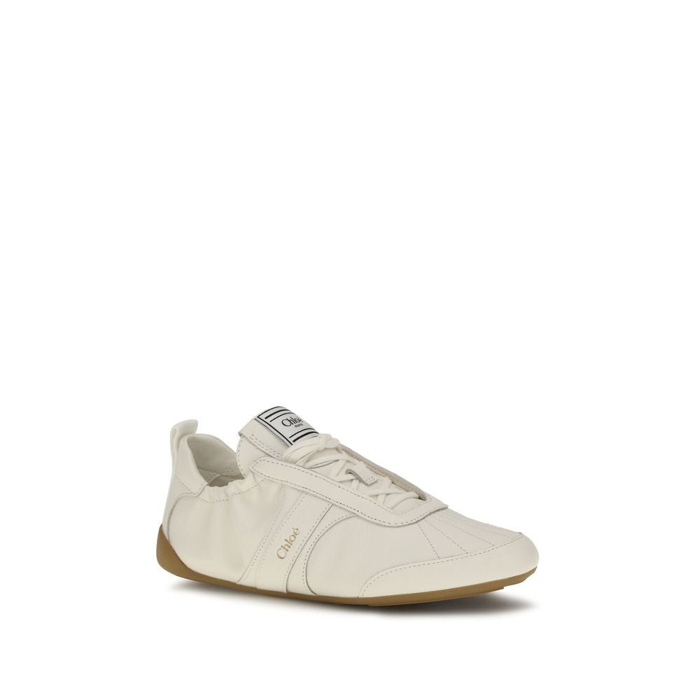 Women’s Chloé Beige Fabric Athletic Sneakers