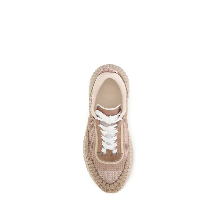 Women’s Chloé Beige Nylon Athletic Sneakers