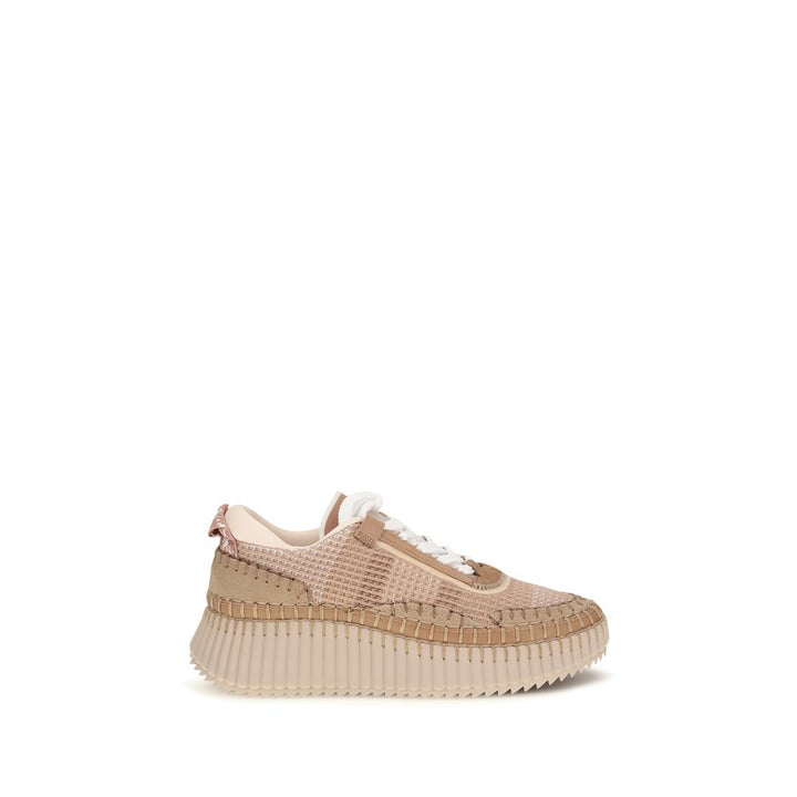Women’s Chloé Beige Nylon Athletic Sneakers
