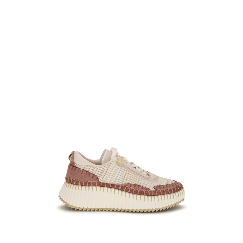 Women’s Chloé Beige Nylon Athletic Sneakers