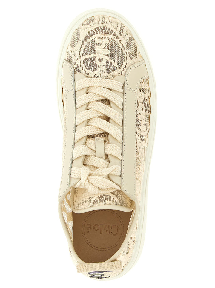 Women’s Chloé Beige Polyamide Low Top Sneakers
