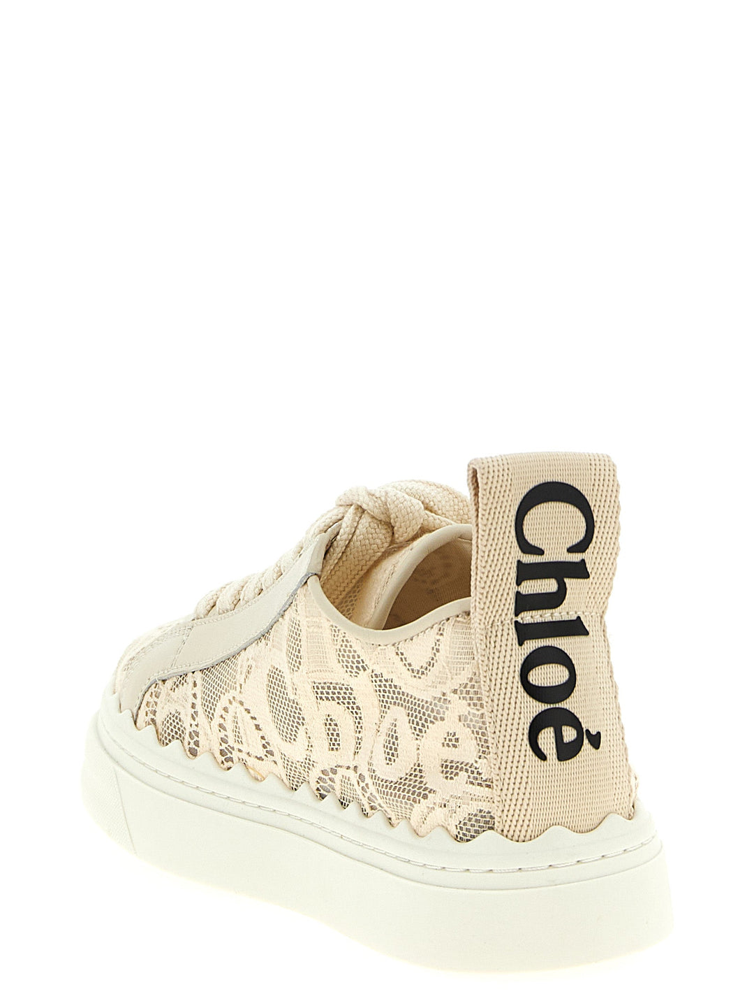 Women’s Chloé Beige Polyamide Low Top Sneakers